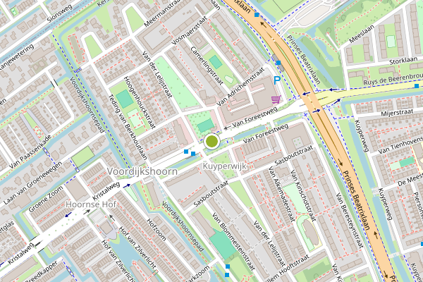 Ambulance-melding op Van Foreestweg, Delft op 29 mei, kaart-overzicht
