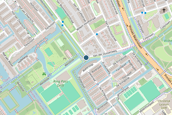 Politie-melding op Polderpad, Delft op 29 mei, kaart-overzicht