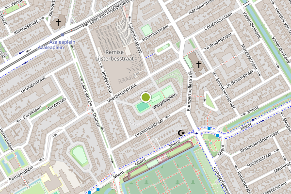 Ambulance-melding op Weigeliaplein, Den Haag op 30 mei, kaart-overzicht