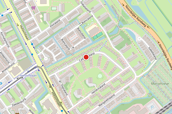 Brandweer-melding op Catharinaland, Den Haag op 30 mei, kaart-overzicht