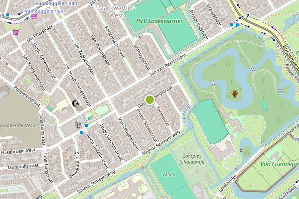 Ambulance-melding op Dautzenbergstraat, Den Haag op 30 mei, kaart-overzicht