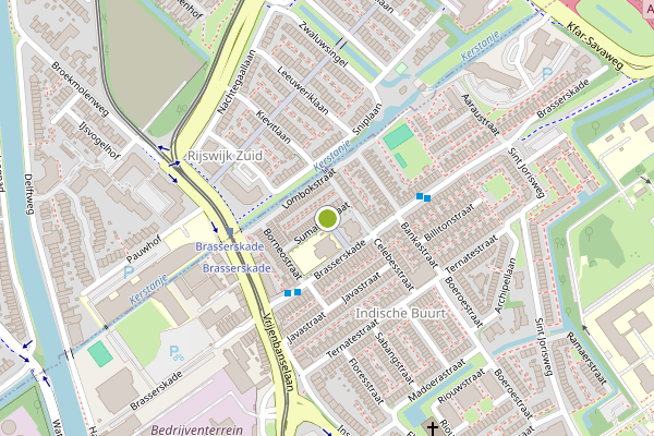 Ambulance-melding op Sumatrastraat, Delft op 30 mei, kaart-overzicht