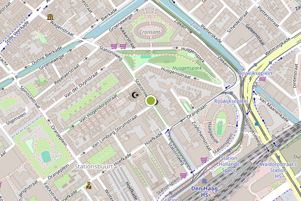 Ambulance-melding op Stationsweg, Den Haag op 30 mei, kaart-overzicht
