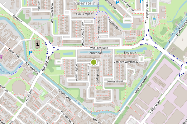 Ambulance-melding op Cretstraat, Zoetermeer op 30 mei, kaart-overzicht