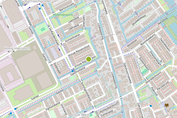 Ambulance-melding op Vrouw Rijssensloot, Delft op 30 mei, kaart-overzicht