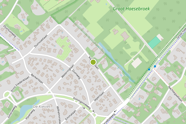 Ambulance-melding op Kievietslaan, Wassenaar op 31 mei, kaart-overzicht
