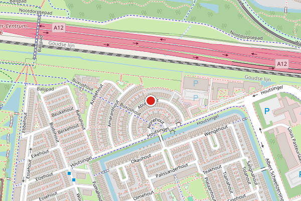Brandweer-melding op Aburahout, Zoetermeer op 31 mei, kaart-overzicht