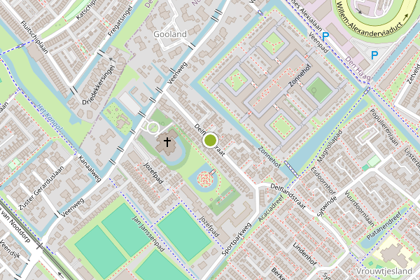 Ambulance-melding op Delflandstraat, Nootdorp op 31 mei, kaart-overzicht