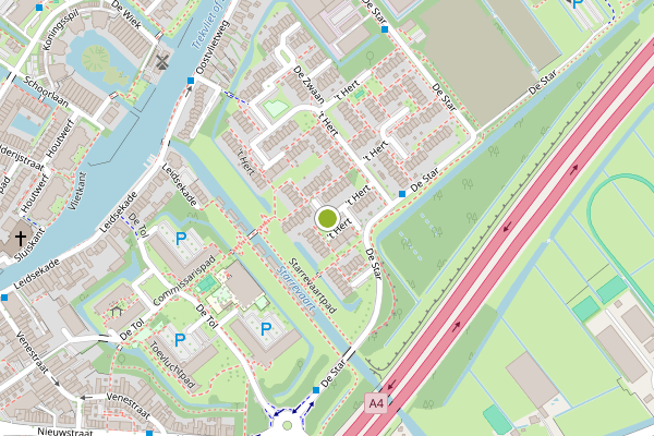 Ambulance-melding op 't Hert, Leidschendam op 31 mei, kaart-overzicht