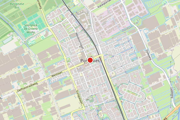 Brandweer-melding op Putterlande, Pijnacker op 31 mei, kaart-overzicht