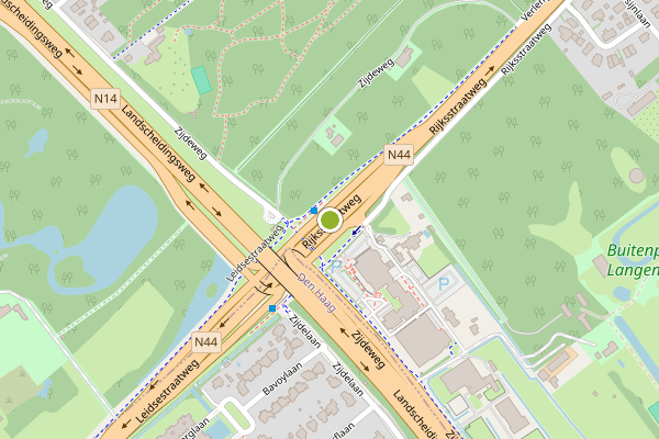 Ambulance-melding op Rijksstraatweg, Wassenaar op 31 mei, kaart-overzicht