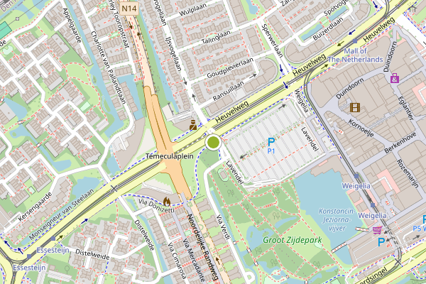 Ambulance-melding op Via Donizetti, Voorburg op 31 mei, kaart-overzicht