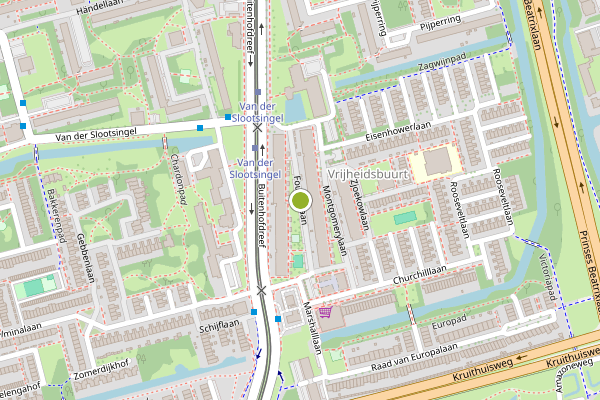 Ambulance-melding op Foulkeslaan, Delft op 31 mei, kaart-overzicht