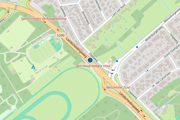 Politie-melding op Landscheidingsweg, Wassenaar op 1 juni, kaart-overzicht