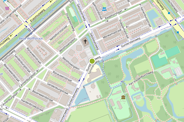 Ambulance-melding op Guntersteinweg, Den Haag op 1 juni, kaart-overzicht