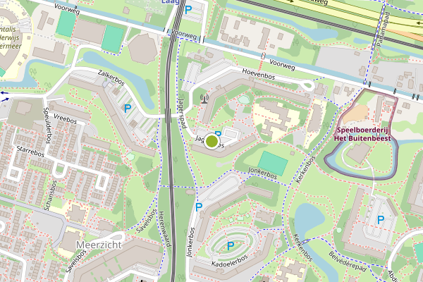Ambulance-melding op Jagersbos, Zoetermeer op 31 mei, kaart-overzicht
