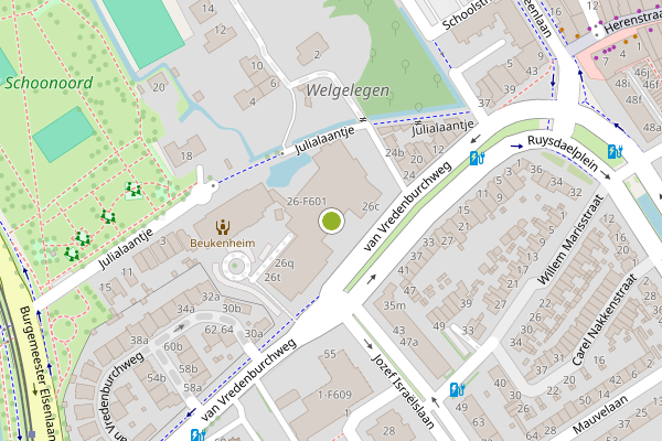 Ambulance-melding op Onderwatershof van Vredenburchweg, Rijswijk op 1 juni, kaart-overzicht