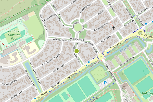 Ambulance-melding op Vliegenvangerlaan, Den Haag op 1 juni, kaart-overzicht