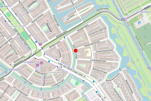 Brandweer-melding op Moskousingel, Den Haag op 1 juni, kaart-overzicht