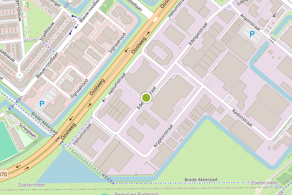 Ambulance-melding op Edelgasstraat, Zoetermeer op 1 juni, kaart-overzicht