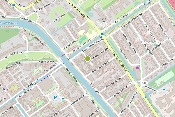 Ambulance-melding op Van Bronckhorststraat, Delft op 1 juni, kaart-overzicht