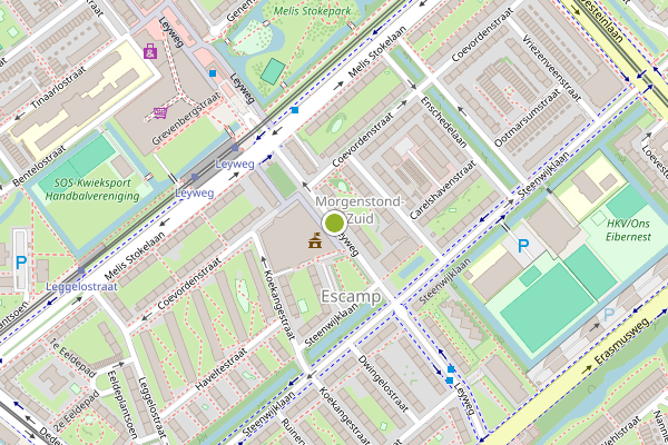 Ambulance-melding op Leyweg, Den Haag op 1 juni, kaart-overzicht