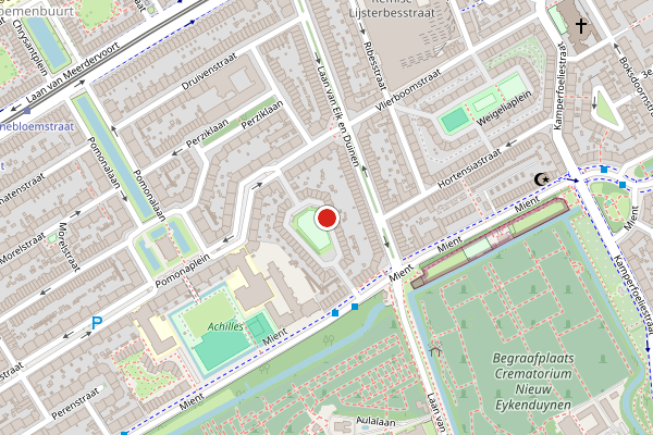 Brandweer-melding op Moerbeiplein, Den Haag op 2 juni, kaart-overzicht