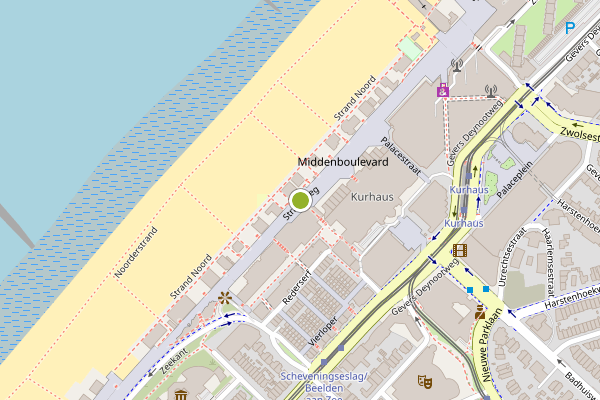 Ambulance-melding op Strandweg, Den Haag op 2 juni, kaart-overzicht