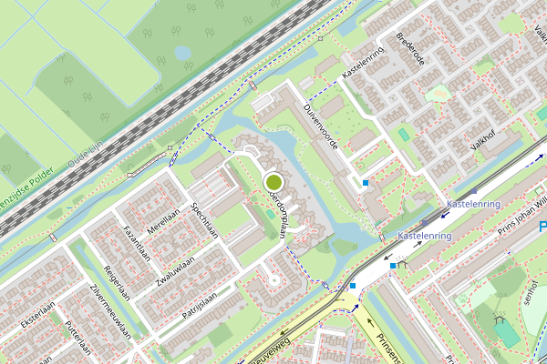 Ambulance-melding op Roerdomplaan, Leidschendam op 2 juni, kaart-overzicht