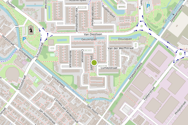 Ambulance-melding op Vendelpad, Zoetermeer op 2 juni, kaart-overzicht