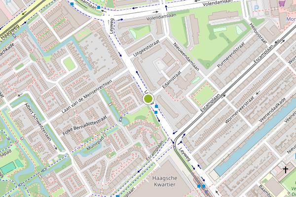 Ambulance-melding op Leyweg, Den Haag op 2 juni, kaart-overzicht