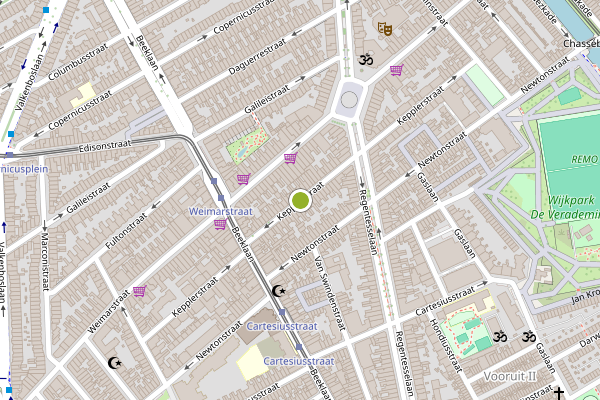 Ambulance-melding op Kepplerstraat, Den Haag op 2 juni, kaart-overzicht