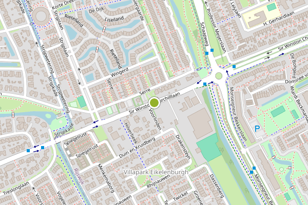 Ambulance-melding op Churchillln, Rijswijk op 2 juni, kaart-overzicht