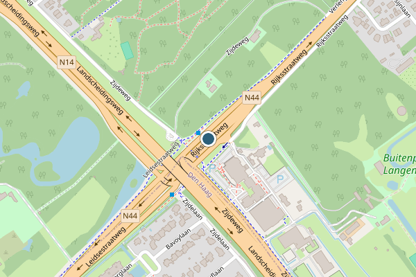 Politie-melding op Rijksstraatweg, Wassenaar op 2 juni, kaart-overzicht