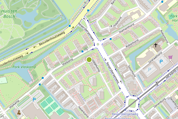Ambulance-melding op Roggekamp, Den Haag op 2 juni, kaart-overzicht