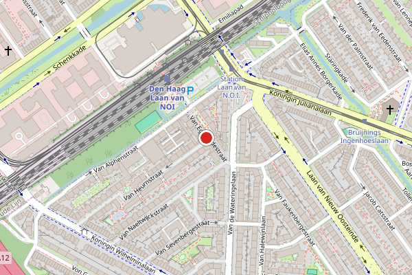 Brandweer-melding op van Egmondestraat, Voorburg op 2 juni, kaart-overzicht