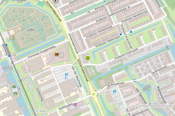 Ambulance-melding op Prof. Burgershof, Delft op 2 juni, kaart-overzicht