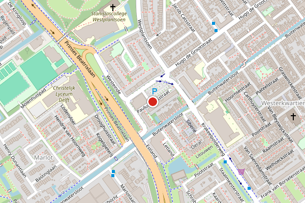 Brandweer-melding op Paulus Buijsstraat, Delft op 2 juni, kaart-overzicht