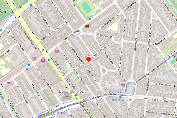Brandweer-melding op Willem van Outhoornstraat, Den Haag op 3 juni, kaart-overzicht
