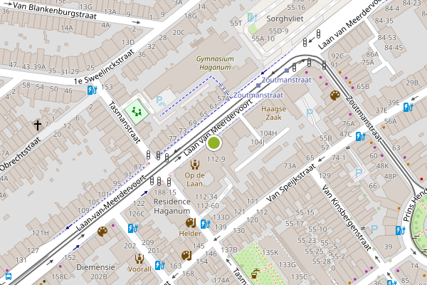 Ambulance-melding op Laan van Meerdervoort, Den Haag op 3 juni, kaart-overzicht