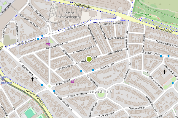 Ambulance-melding op Haagsestraat, Den Haag op 3 juni, kaart-overzicht