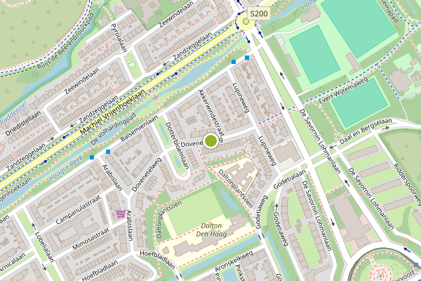 Ambulance-melding op Dovenetelweg, Den Haag op 3 juni, kaart-overzicht