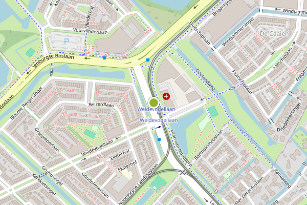 Ambulance-melding op Laan van, Nootdorp op 3 juni, kaart-overzicht