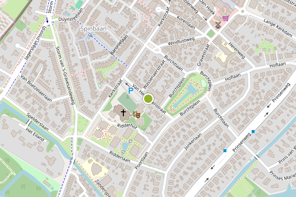 Ambulance-melding op Burchtplein Van Heeckerenstraat, Wassenaar op 3 juni, kaart-overzicht