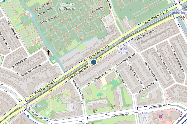 Politie-melding op Loosduinsekade, Den Haag op 3 juni, kaart-overzicht