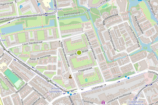 Ambulance-melding op Van Anrooystraat, Den Haag op 3 juni, kaart-overzicht