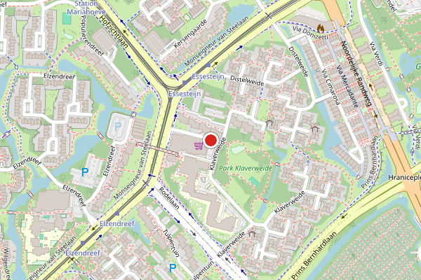 Brandweer-melding op Klaverweide, Voorburg op 3 juni, kaart-overzicht