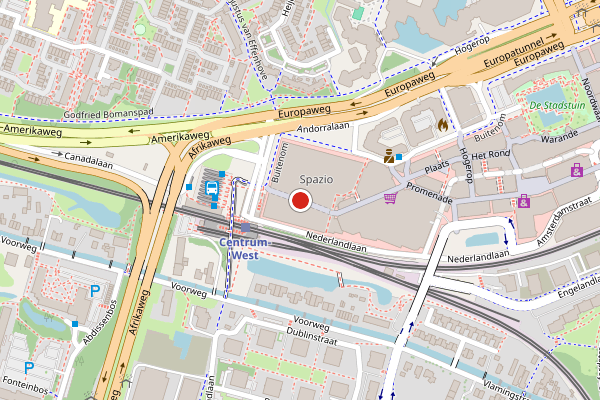 Brandweer-melding op Burgemeester van Leeuwenpassage, Zoetermeer op 3 juni, kaart-overzicht