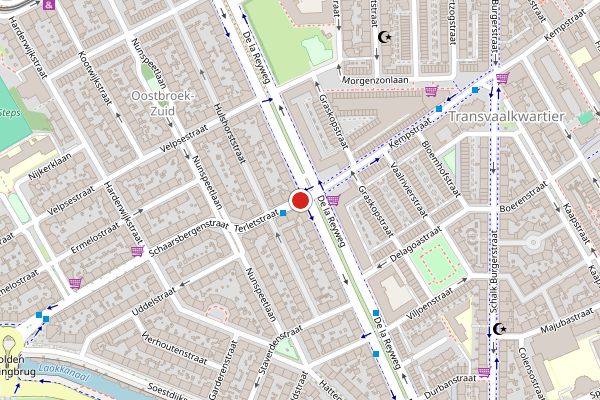 Brandweer-melding op Terletstraat, Den Haag op 4 juni, kaart-overzicht