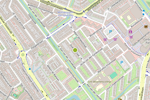 Ambulance-melding op Queridostraat, Voorburg op 4 juni, kaart-overzicht